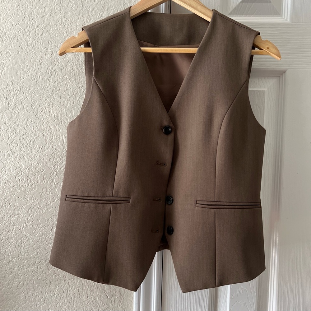 Brown Sleeveless Vest